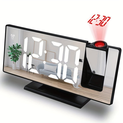 ProjectTime Clock - Stijlvolle Grote LED Projectiespiegel