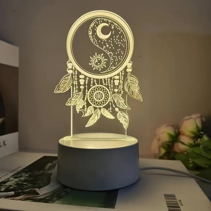 DreamCatcherGlow – 3D LED Nachtverlichting met USB