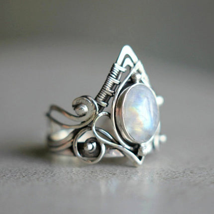 Elegante Vintage Maansteenring - Clara