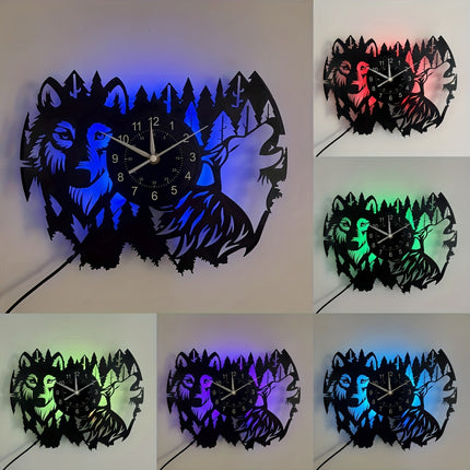 HuskyVinyl Clock – Rustieke Wandklok met Husky Design