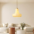 Beige geel / Glas + messing