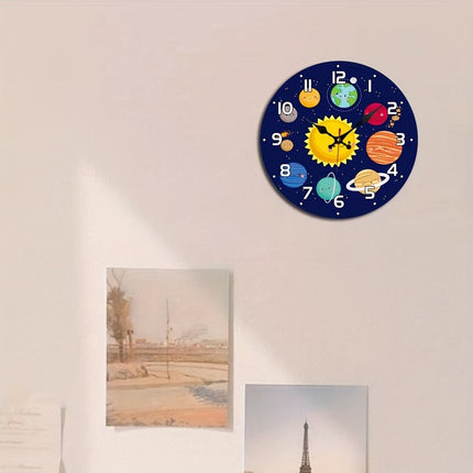 CosmicTime Clock – Rustieke Zonnestelsel Wandklok