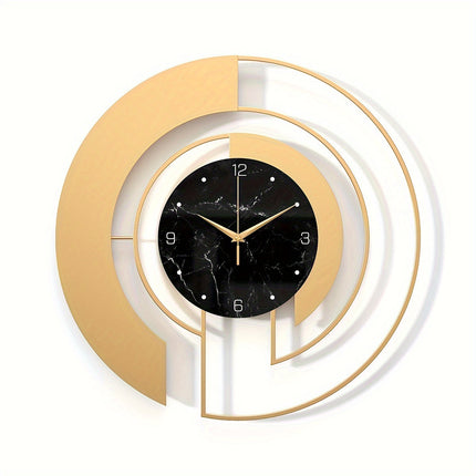 GeoGold Clock - Luxe Geometrische Wandklok in Goud