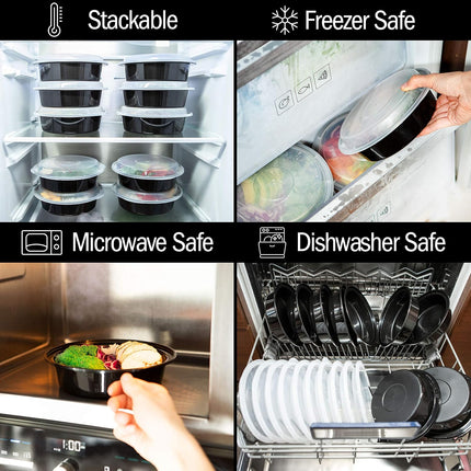 MealPrepPro – Duurzame Ronde Plastic Opslagdozen