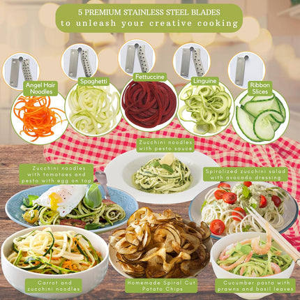 SpiralSlice – 5-Delige Robuuste Groentesnijder
