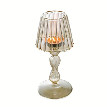 CrystalGlow – Luxe Glazen Tafellamp & Kandelaar