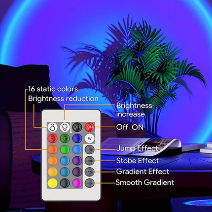 SunGlow Projectielamp - 16 Kleuren met Afstandsbediening