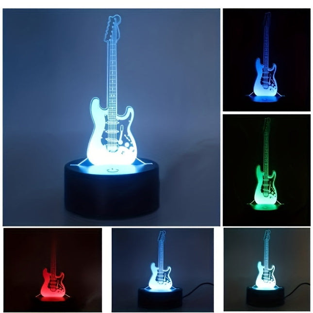 MusicGlow – 3D Gitaar Nachtlamp met Kleurverlichting