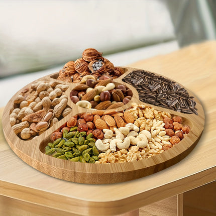 BambooServe - Elegante Ronde Snackplank voor Jouw Keuken