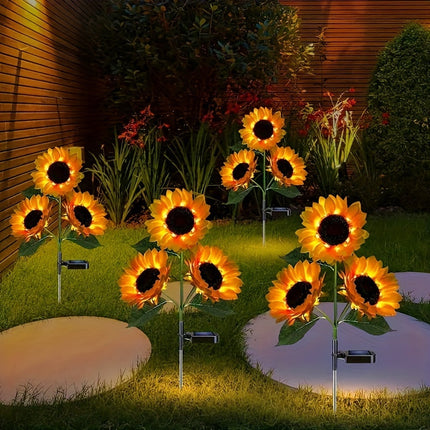 SolarBloom Light – Zonnebloem LED Tuinlamp 3 Koppen