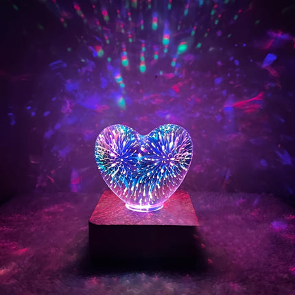 FireworkLight - 3D LED Hartlamp voor Romantisch Sfeerverlichting