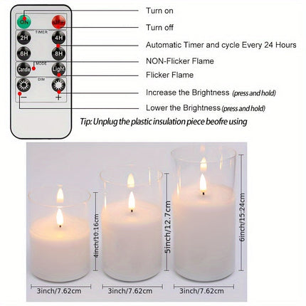 GlowLights – Set van 3 LED Kaarsen met Afstandsbediening
