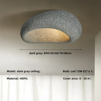 SereneAura Ceiling Light – Natuurlijke Wabi Sabi Verlichting