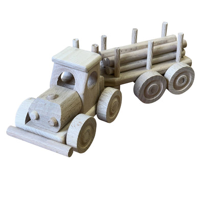 WoodTruck – Houten Speelvrachtwagen met Aanhanger