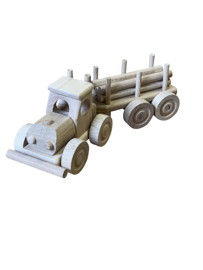 WoodTruck – Houten Speelvrachtwagen met Aanhanger