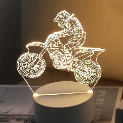 MotoLamp - 3D LED Nachtlamp Motocross Thema