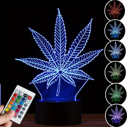 HempGlow - 3D Acryl Tafellamp Nachtverlichting