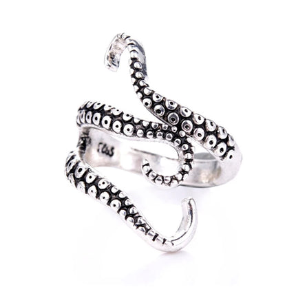 Verstelbare Zilveren Tentakelring - Nautilus, de Perfecte Accessoire voor een Zeer Inspirerende Look!