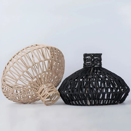 Elegante Vintage Rotan Hanglamp – Tijdloze Luxe voor Elke Ruimte