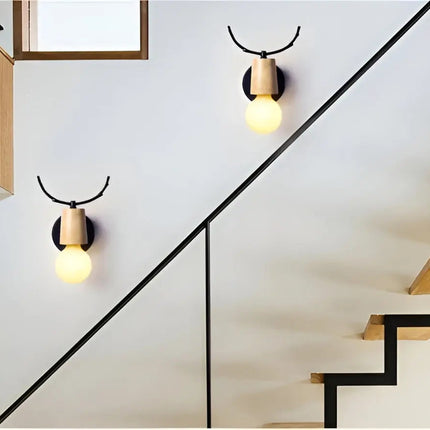 Nordic Glow Gewei LED Wandlamp – Elegant & Energiezuinig Design