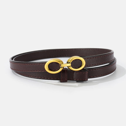 LuxeRing Belt - Elegante Leren Riem voor Dames