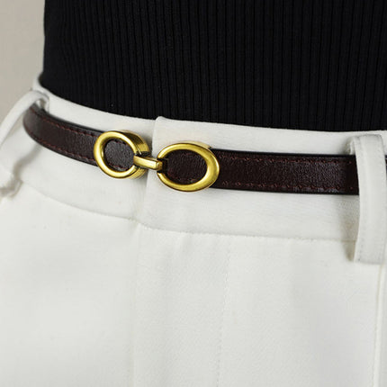 LuxeRing Belt - Elegante Leren Riem voor Dames