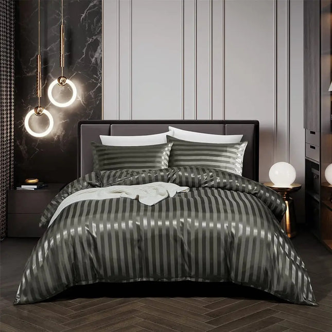 NoirLuxe Set - Luxe Satijnen Dekbedovertrek voor Slaapkamer