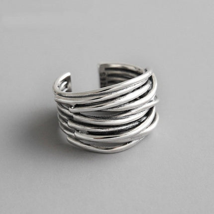 Elegante Liora Verstelbare Zilveren Stapelring