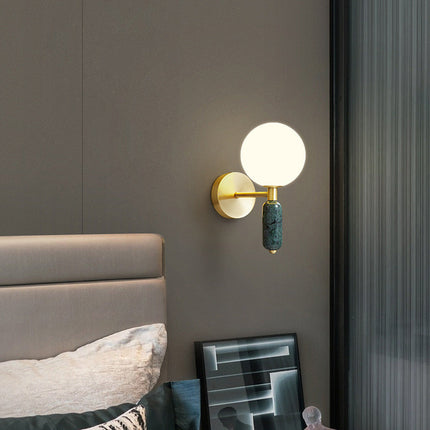 Luminous Stone - Stijlvolle Marmeren Bed- en Wandlamp
