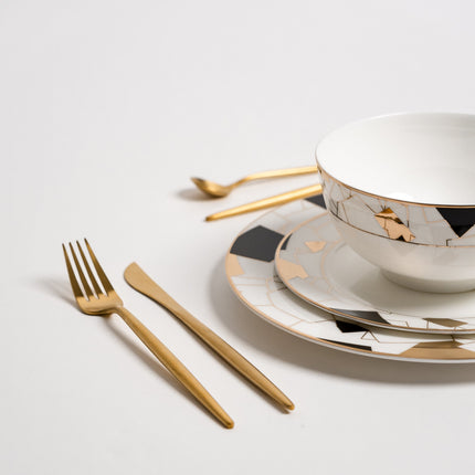 Aurora Black - Luxe Bordenset voor de Eettafel