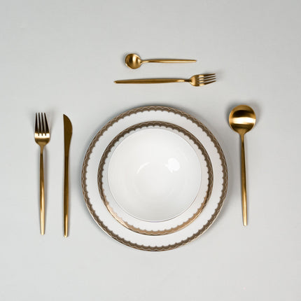Ripple Luxe – Bordenset met Gouden Rand