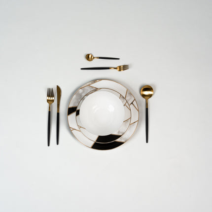 Luminoir Transform - Luxe Gouden Marmeren Bordenset