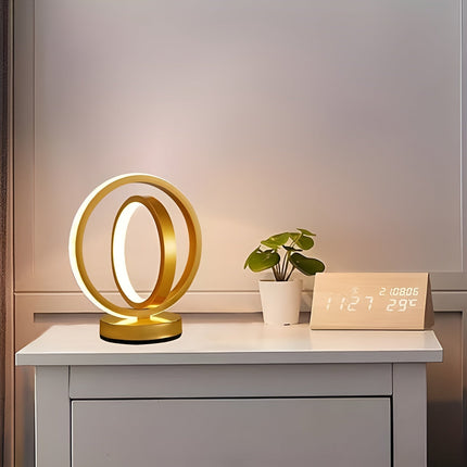 Moderne Dimbare Tafellamp - Stijlvol Metaal Design met USB