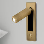 Koper / Warmwit / Dia 5cm x H 17.8cm vierkant (Drukknop schakelaar)