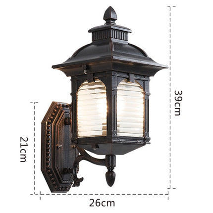ElegantGlow - Luxe Zwarte Buitenwandlamp voor Balkon