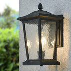 D25*H37cm / Zwart / Waterpatroon glas