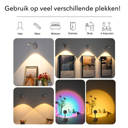 Gallery Light - Stijlvolle draadloze oplaadbare muurlamp