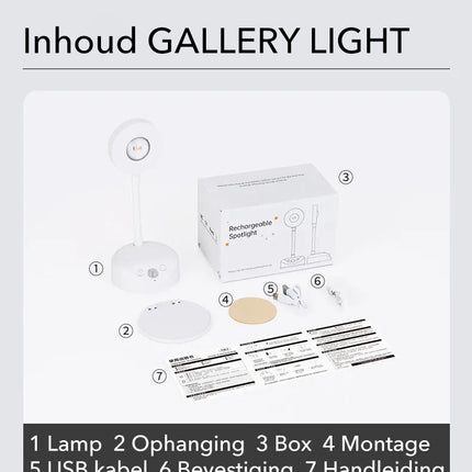 Gallery Light - Stijlvolle draadloze oplaadbare muurlamp (1 + 1 gratis)