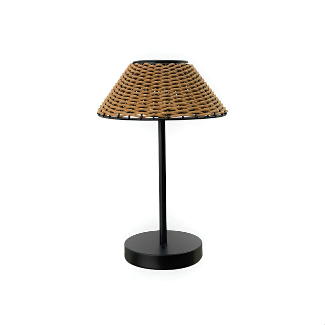 Elegante GardenWoven Solar Tafellamp - Weerbestendig & Energiezuinig