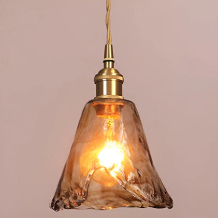 Luxueuze Kristallen Plafondlamp - Amber GlassElegance
