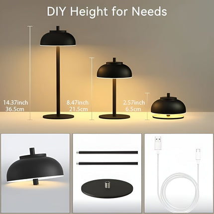 Stijlvolle Oplaadbare Tafellamp met Dimbare LED - Drie Lichtmodi en USB