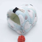 Blauw met hartjes / S-8x8cm