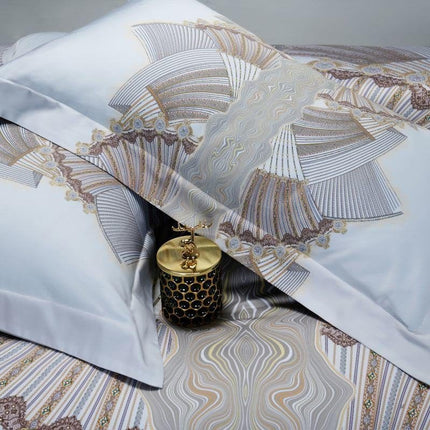 Silver Sails – Luxe Egyptisch Katoenen Dekbedovertrek