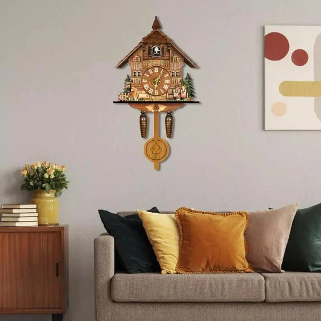 Vintage Chic Houten Koekoeksklok – Een Tijdloze Aanwinst voor Jouw Interieur