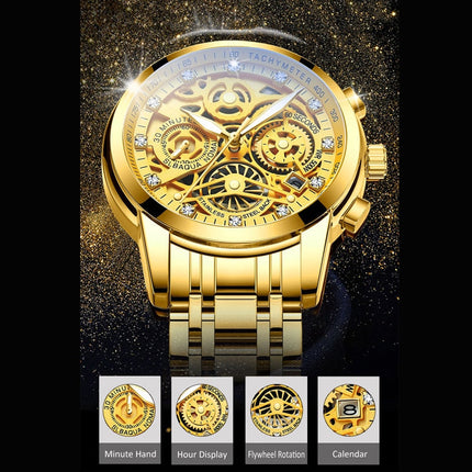 SkeletonWatch - Stijlvol Herenhorloge met Zwart Design