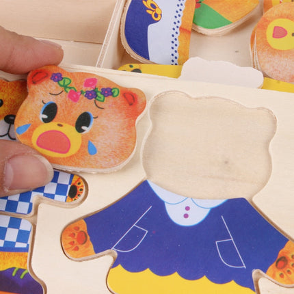 DressUpBear - Creatieve Houten Puzzel voor Kinderen