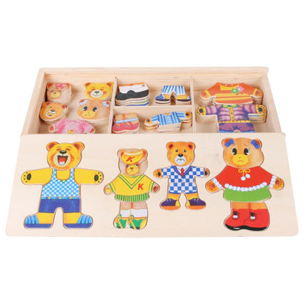 DressUpBear - Creatieve Houten Puzzel voor Kinderen