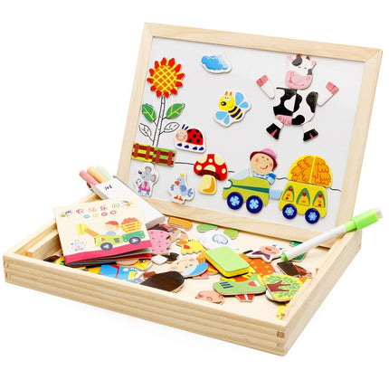 DrawPlay Board - Creatief Houten Magnetisch Krijtbord
