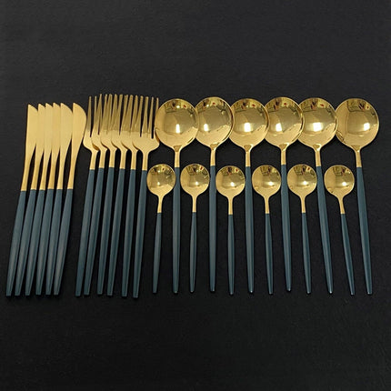 RoyalGlimmer Gouden Bestekset - Gouden Bestekset voor een Luxueuze Tafelsetting