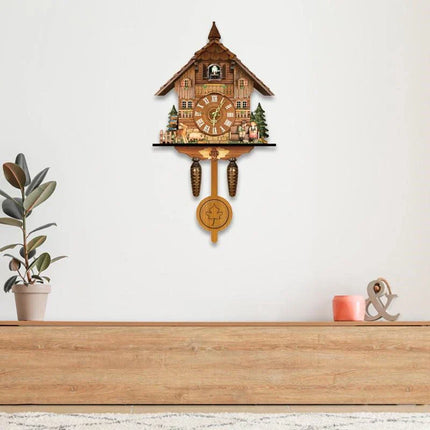 Vintage Chic Houten Koekoeksklok – Een Tijdloze Aanwinst voor Jouw Interieur